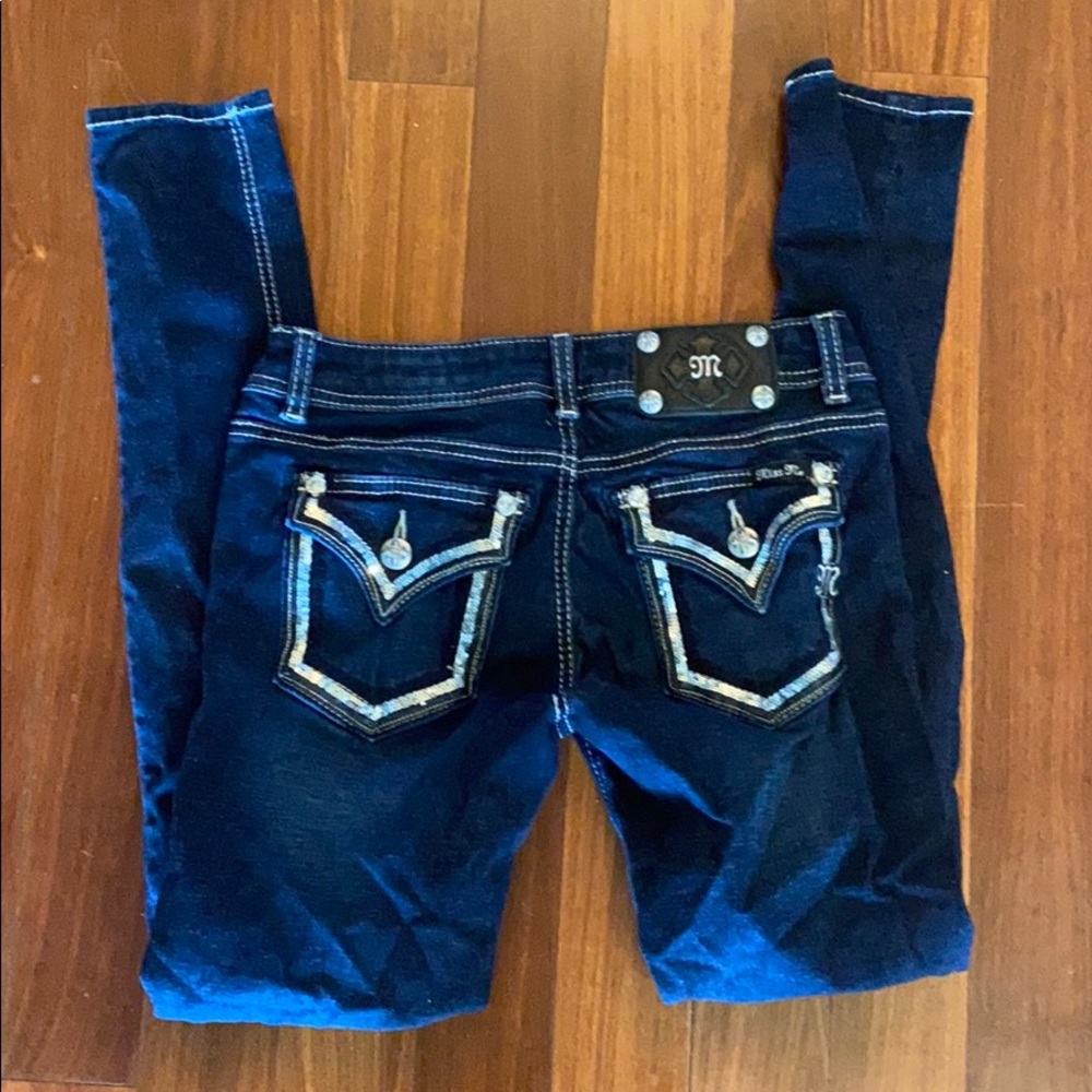 Miss me skinny silver rhinestone size 27